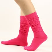 YYYTop Women's Slouch Socks, Soft Knit Chunky Scrunch Sock for Women, Fall Winter Knee High Tube Socks, Retro 80s Stack Socks